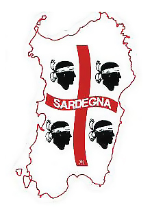 Aufkleber Sardinien Inselformat