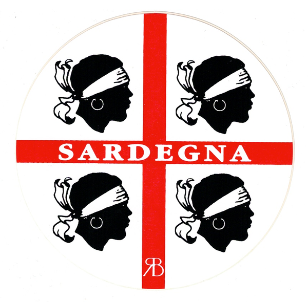 Aufkleber Sardinien rund