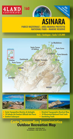 Topopgrafische Karte Asinara, Sardinien