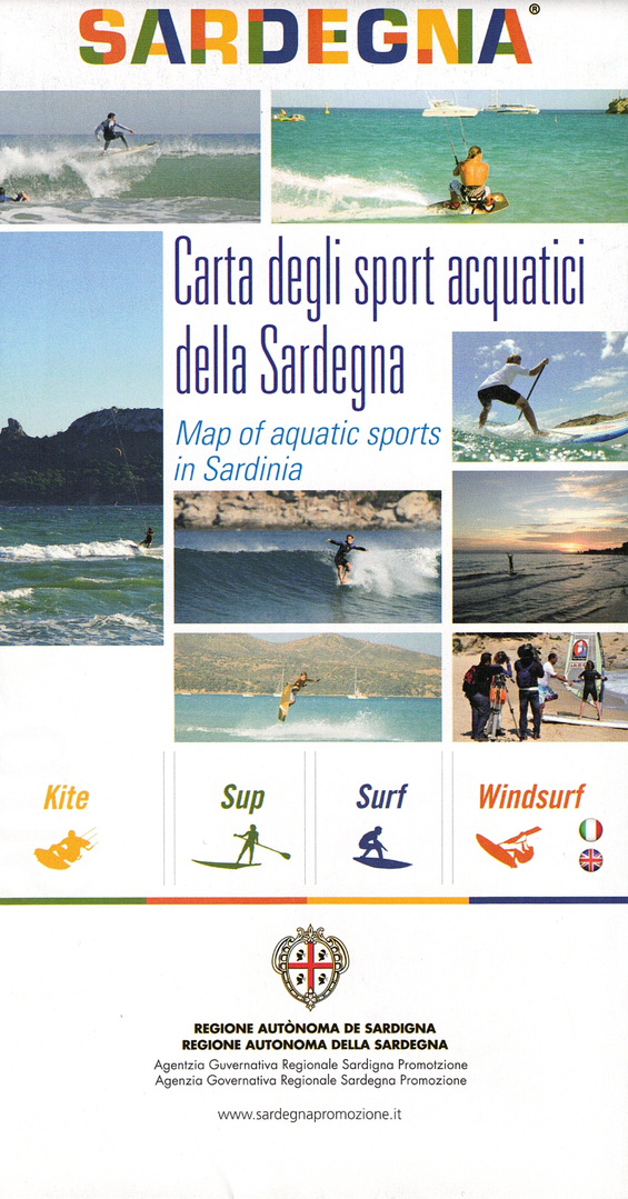 Map of aquatic sports in Sardinia